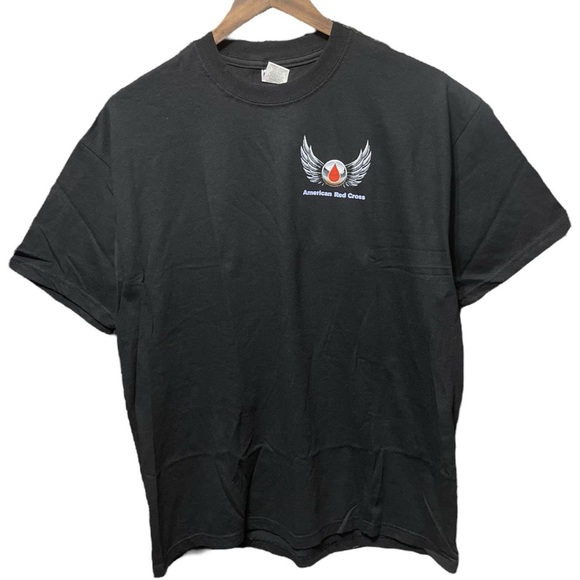 Jerzees Other - American Red Cross Give Blood Motorcycle Biker graphic short sleeve casual Shirt